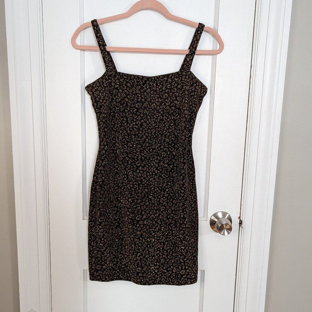 Revolve - By The Way | Leopard Print Metallic Mini Dress NWT Sz S